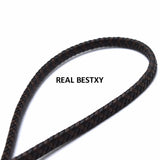 2m/lot 6*4mm Brown Braided Leather Cord Bracelet Necklace Findings DIY