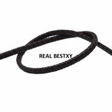 2m/lot 6*4mm Brown Braided Leather Cord Bracelet Necklace Findings DIY