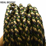 Braided Leather Rope 6mm Cow Leather Jewelry Making Bracelet Cord