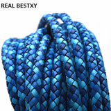 Braided Leather Rope 6mm Cow Leather Jewelry Making Bracelet Cord