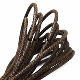 6mm Brown Round Braided Leather Cord 2m/lot for Bracelet Necklace Jewelry Making
