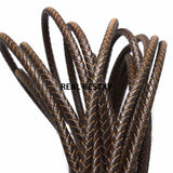 6mm Brown Round Braided Leather Cord 2m/lot for Bracelet Necklace Jewelry Making