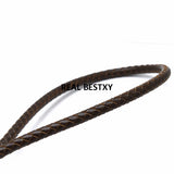 6mm Brown Round Braided Leather Cord 2m/lot for Bracelet Necklace Jewelry Making