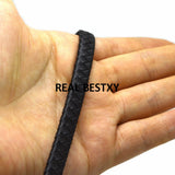 2m/lot 7.6*3mm Braid Leather Cord DIY Jewelry Findings