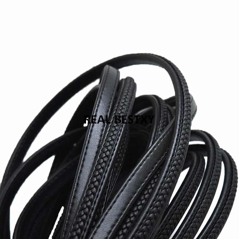 8*5mm Braid Leather Strip Cords Necklace Bracelet DIY Jewelry