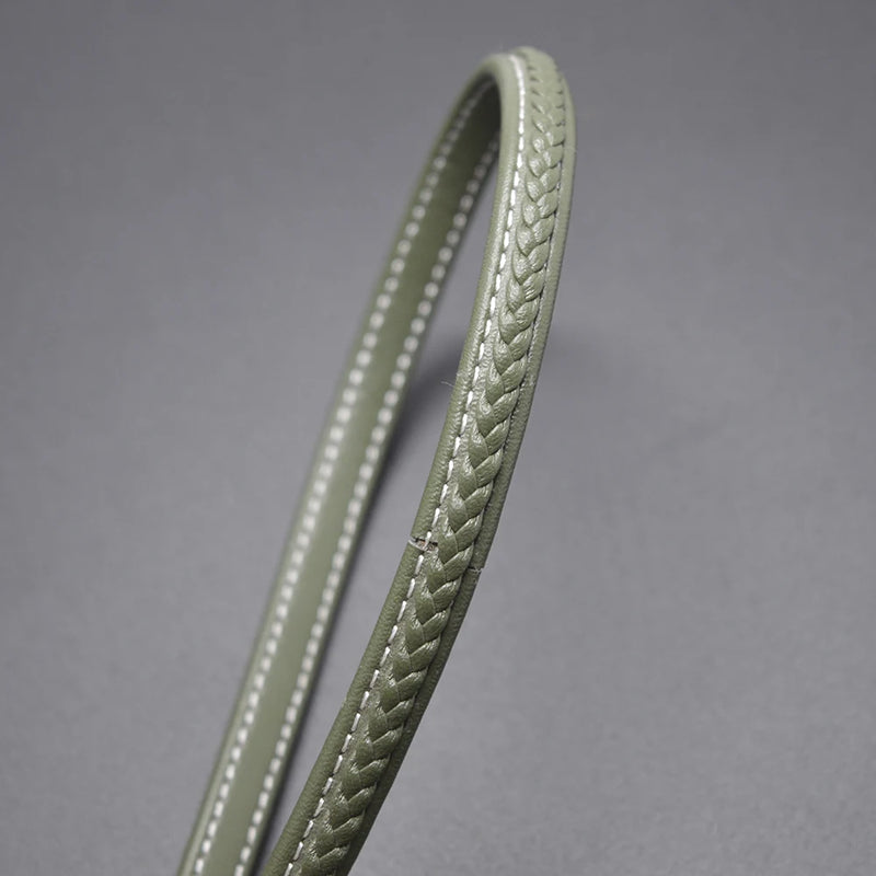 2m/lot Fiber Seved Olive Cord for Jewelry Making Braided Soft Leather Rope
