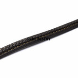 8*5mm Brown Flat Braided Leather Rope Bracelet String Cord - 2m/lot