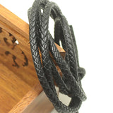 2m Braided Retro Cow Leather Bracelet Findings 3/4/5/6/8mm Round Jewelry Cord