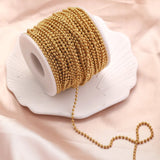 2m Stainless Steel 2.4MM 18k Beads Ball Chains for Bracelet Necklace