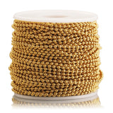 2m Stainless Steel 2.4MM 18k Beads Ball Chains for Bracelet Necklace