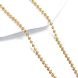 2m Stainless Steel 2.4MM 18k Beads Ball Chains for Bracelet Necklace