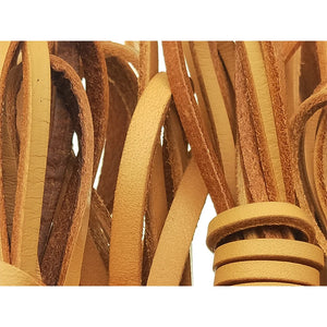 2m Flat Real Leather Cord for Necklace Bracelet DIY