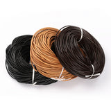 2m Brown Leather Cord for Jewelry Making 1.5/2/3/4/5/6/8mm