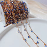 2m 1m Royal Crystal Beads Chain Copper Chains 4mm Glass Beads Chain DIY