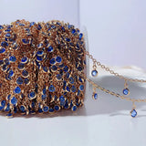 2m 1m Royal Crystal Beads Chain Copper Chains 4mm Glass Beads Chain DIY