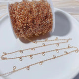 2m 1m Royal Crystal Beads Chain Copper Chains 4mm Glass Beads Chain DIY