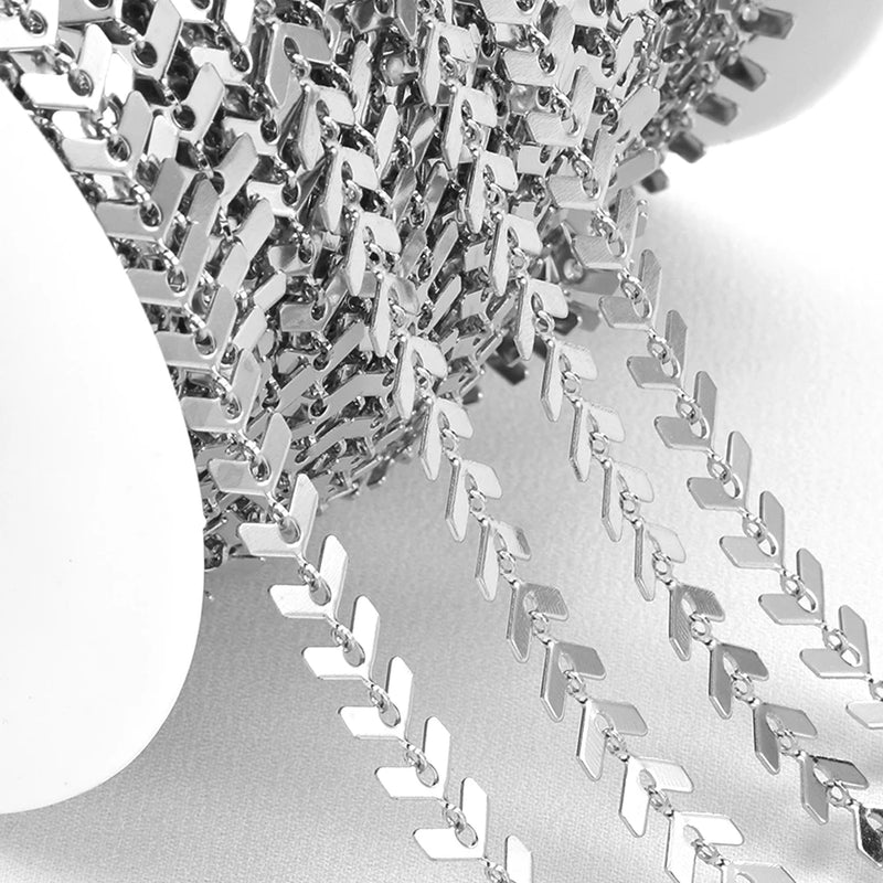 Stainless Steel Leaf Chain 2m/1m for Jewelry Making