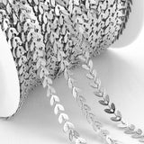 Stainless Steel Leaf Chain 2m/1m for Jewelry Making
