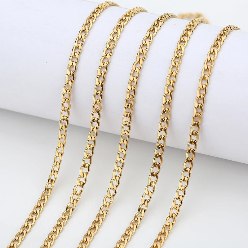Stainless Steel Bracelets Necklace Chains Bulk Diy Jewelry Making