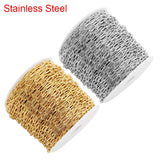 Stainless Steel Necklace Chains 2m Bulk Lot Supplies
