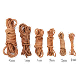 2meters Round Cow Leather Cord 1 2 3 4 5 6 8mm Brown Jewelry Making