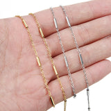 2m Stainless Steel Chains Bulk Metal Cuban Ball Link for Diy Jewelry Making