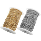 2m Stainless Steel Cuban Chains Bulk 3mm Link Chains for Diy Bracelet