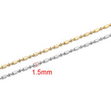 2m Stainless Steel Chains 1.5mm Necklace Ball Bead Lot