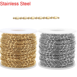 2m Stainless Steel Chains 1.5mm Necklace Ball Bead Lot