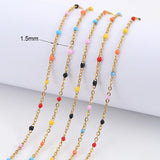 2m Stainless Steel Link Chains Bulk Lot 1.5mm Necklace Chains for Jewelry Making