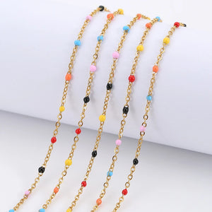 2m Stainless Steel Link Chains Bulk Lot 1.5mm Necklace Chains for Jewelry Making