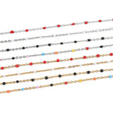 2m Stainless Steel Link Chains Bulk Lot 1.5mm Necklace Chains for Jewelry Making