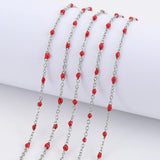 2m Stainless Steel Link Chains Bulk Lot 1.5mm Necklace Chains for Jewelry Making