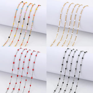 2m Stainless Steel Link Chains Bulk Lot 1.5mm Necklace Chains for Jewelry Making