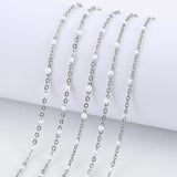 2m Stainless Steel Link Chains Bulk Lot 1.5mm Necklace Chains for Jewelry Making
