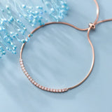 Sterling Silver Tennis CZ & Snakebone Chain Bracelet GTLS906