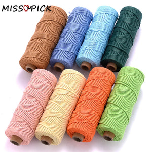 2mm 100M Cotton Rope Macrame Cord Diy Bohemia Wedding String