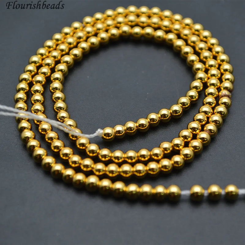 High Hematite Smooth Round Loose Beads Jewelry Supplies