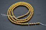 High Hematite Smooth Round Loose Beads Jewelry Supplies