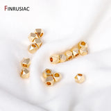 14K Plated Brass Irregular Spacer Beads Loose Beads For Jewelry Making