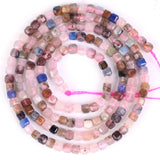 Natural Stone Beads Tourmaline Amethyst Garnet Square Beads