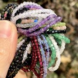 Natural Stone Beads Tourmaline Amethyst Garnet Square Beads
