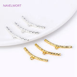 18K Plated Curved Tube Bead Connectors for DIY Jewelry Making