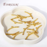 18K Plated Curved Tube Beads Connectors for Jewelry Making