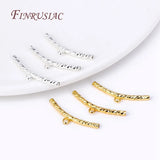 18K Plated Curved Tube Beads Connectors for Jewelry Making