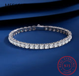 2mm-5mm Moissanite Tennis Bracelet 925 Sterling Silver 18K Plated