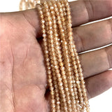Faceted Champagne Zircon Natural Round Stones Loose Beads