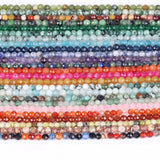 Natural Stone Beads Faceted Tourmaline Lapis Lazuli Opal Round Beads