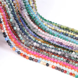 Natural Stone Beads Faceted Tourmaline Lapis Lazuli Opal Round Beads