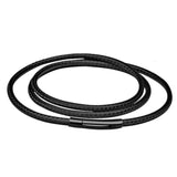 Braided Leather Cord Necklace Stainless Steel Clasp Chain